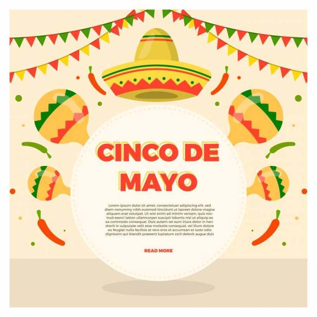 平Cinco De Mayo矢量图 平Cinco De Mayo矢量图