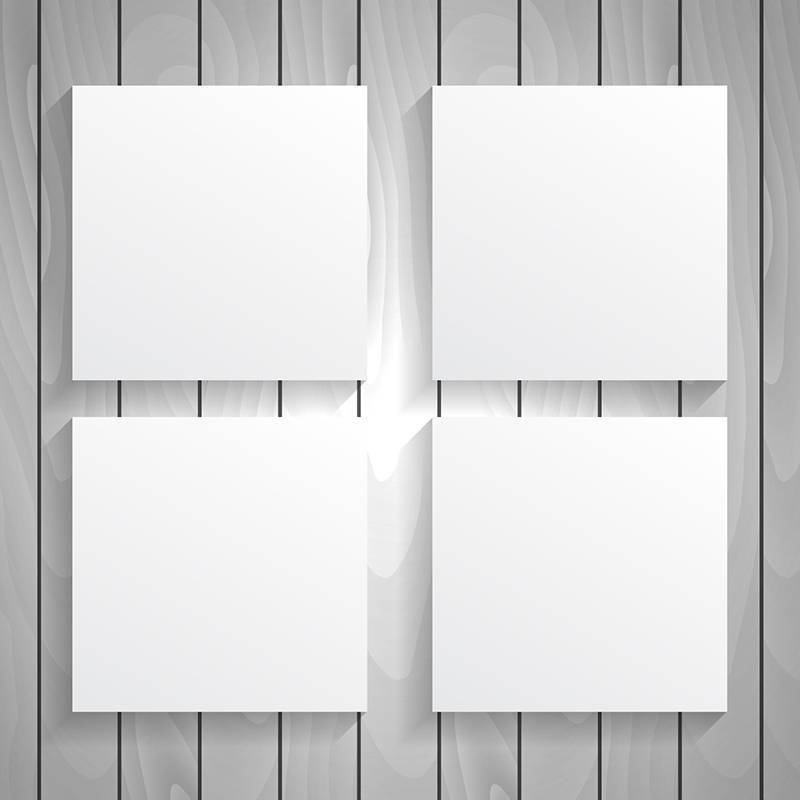 方形的空白的纸片