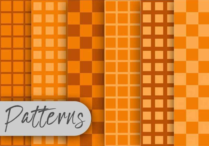 橙色立方体样式集合