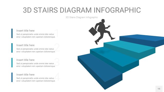 蓝绿色3D阶梯PPT图表15 蓝绿色3D阶梯PPT图表15