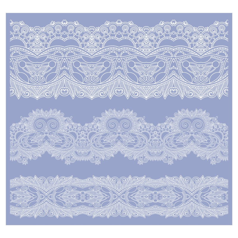 花边装饰和花卉图案09