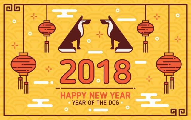 农历新年的狗背景