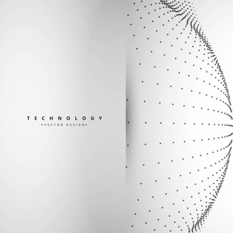 在技 术风格矢量设计插图圆网