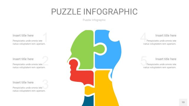 多彩色拼图PPT图表10 多彩色拼图PPT图表10