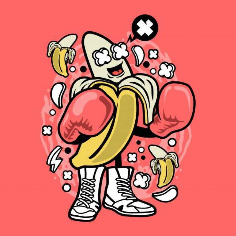 香蕉拳击手卡通