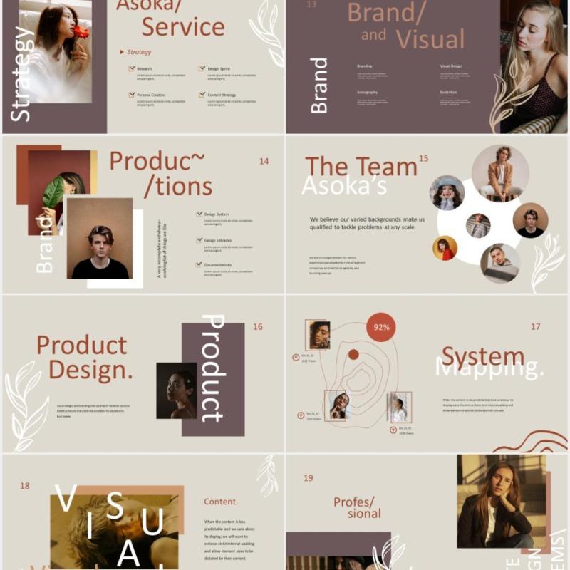 多功能创意商业PPT模板asoka multipurpose creative business powerpoint