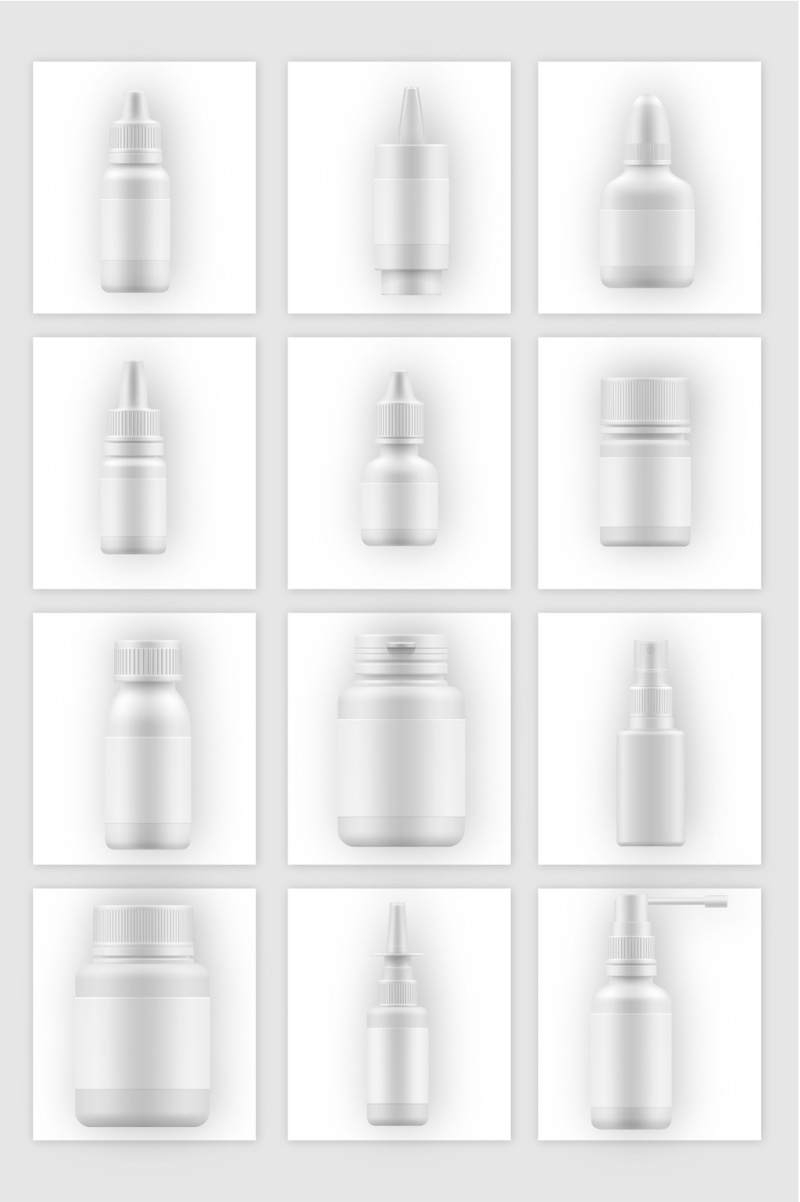 药品空白包装瓶素材.