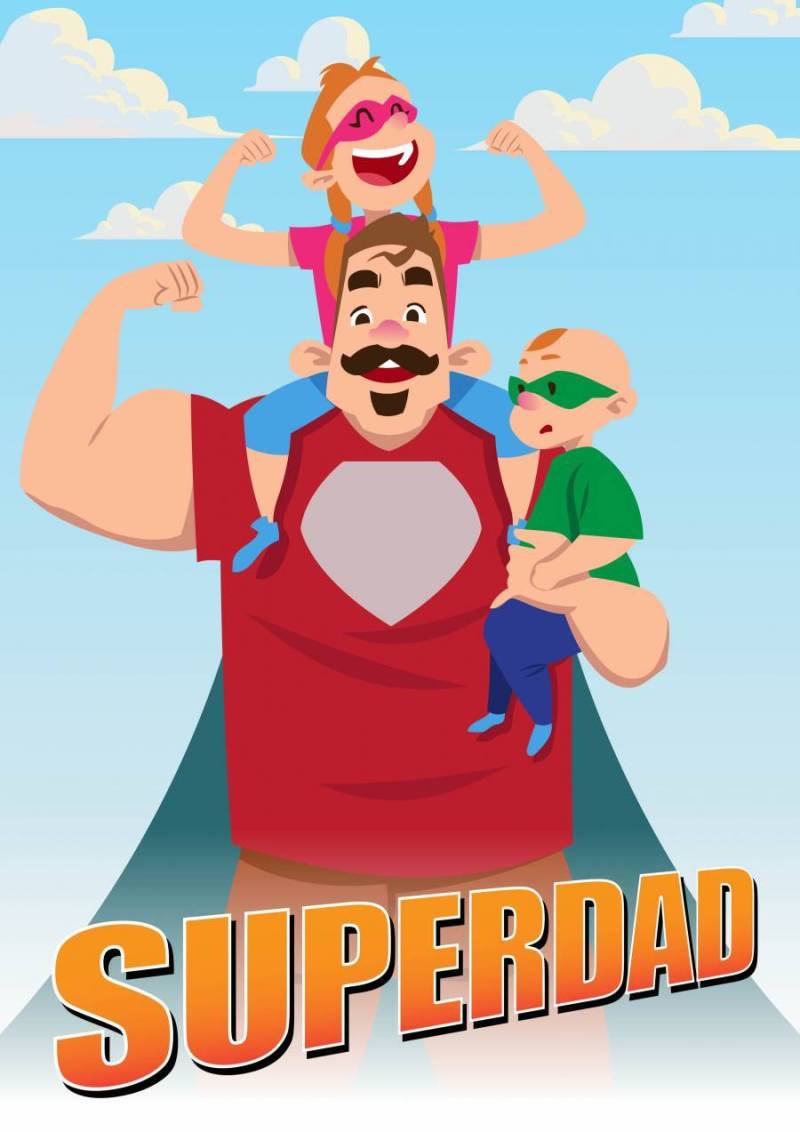 超级英雄爸爸和孩子