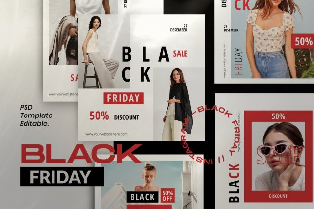 移动端社交媒体PSD界面设计素材Black Sale!!! - Instagram Social Media + Stories 移动端社交媒体PSD界面设计素材Black Sale!!! - Instagram Social Media + Stories
