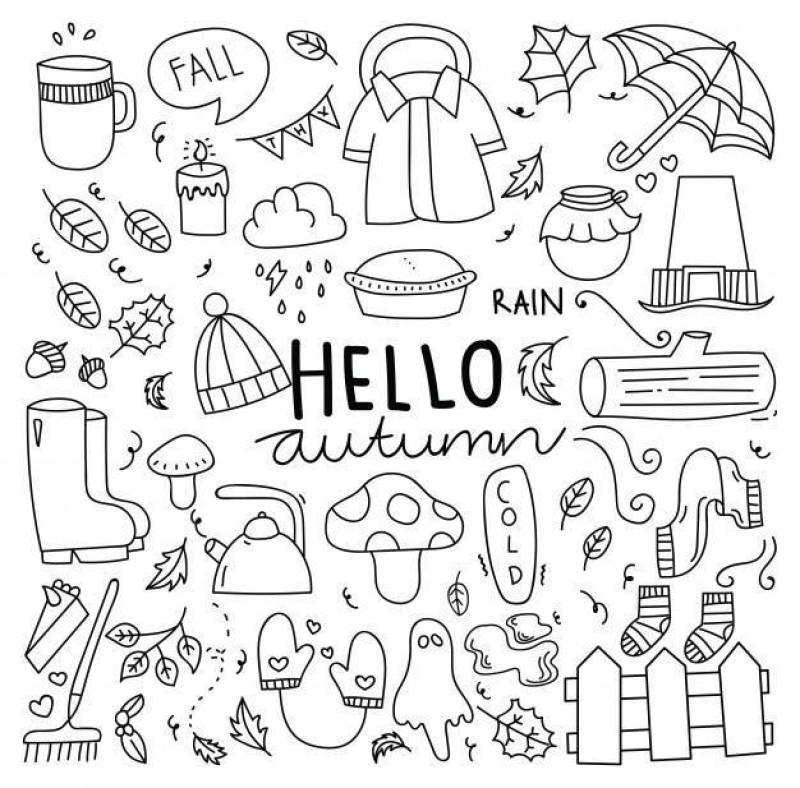 套秋天乱画元素