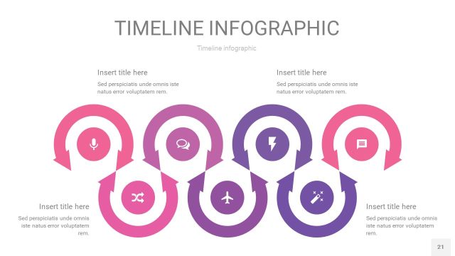 渐变粉色时间轴PPT信息图21