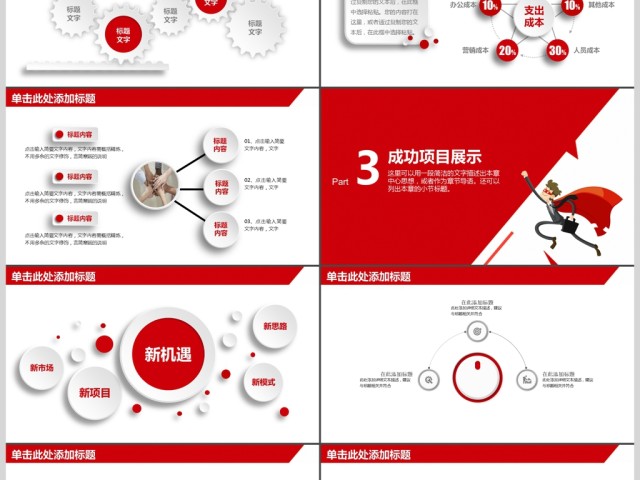 红色大气公司年度工作总结汇报PPT