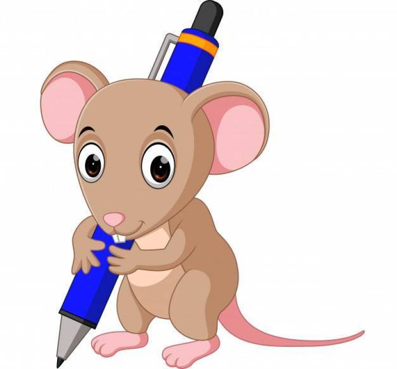 可爱的老鼠卡通握笔