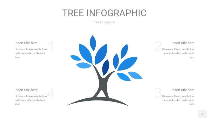 蓝色树状图PPT图表片7