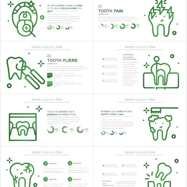 11套色系牙科口腔诊所医院医疗PPT素材DENTIST - PowerPoint Infographics 11套色系牙科口腔诊所医院医疗PPT素材DENTIST - PowerPoint Infographics