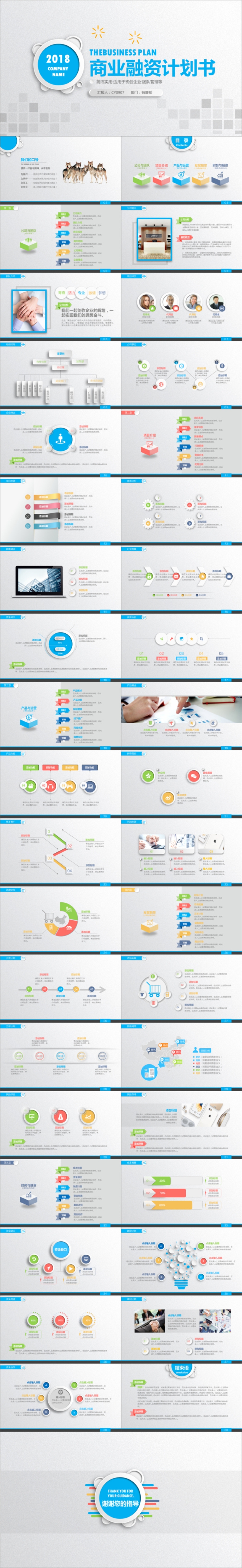 商业商务创业策划书计划书PPT模板