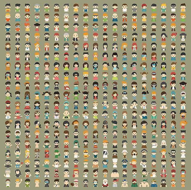 卡通人物图标设计