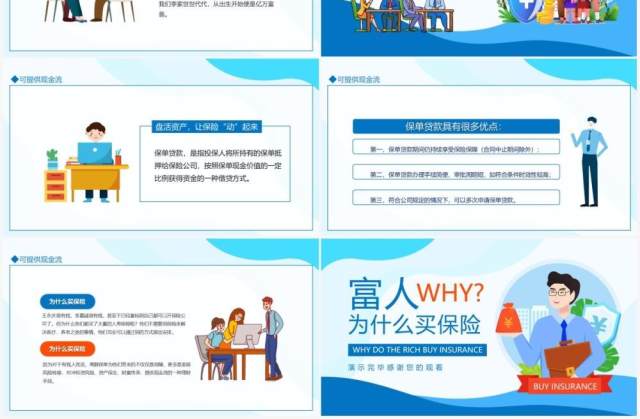 富人为什么买保险动态PPT模板 富人为什么买保险动态PPT模板