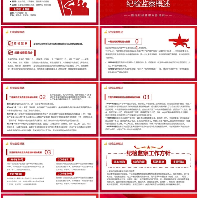 红色银行纪检监察业务培训PPT模板 红色银行纪检监察业务培训PPT模板