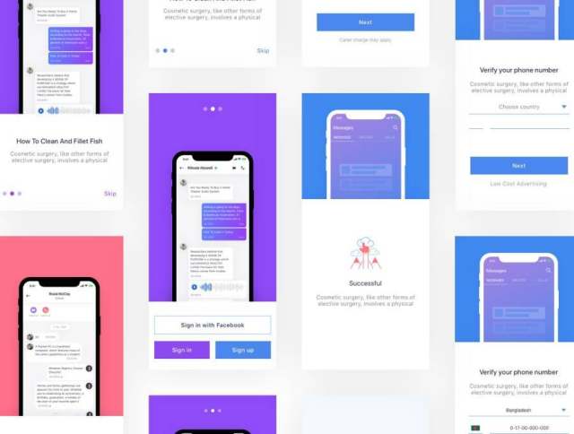 为您的下一个消息,对话或调用应用程序手工制作的设计。,消息iOS UI工具包 为您的下一个消息,对话或调用应用程序手工制作的设计。,消息iOS UI工具包