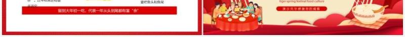 新年虎年春节美食文化动态PPT模板