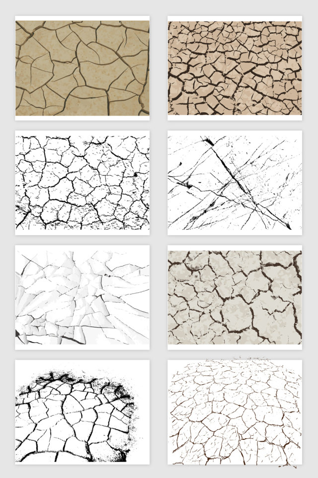 矢量贫瘠裂纹底纹图案