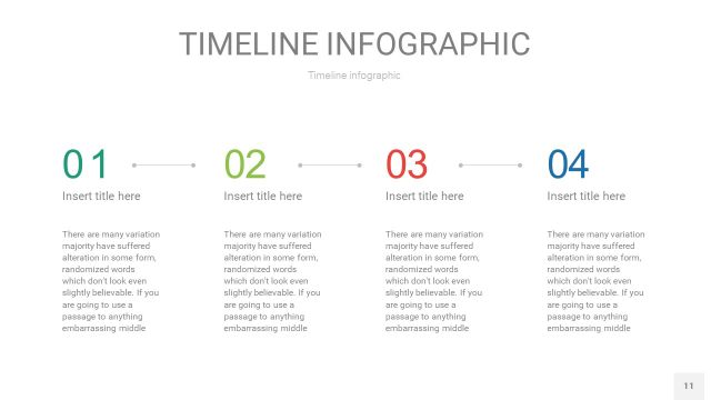 红蓝绿色时间轴PPT信息图11
