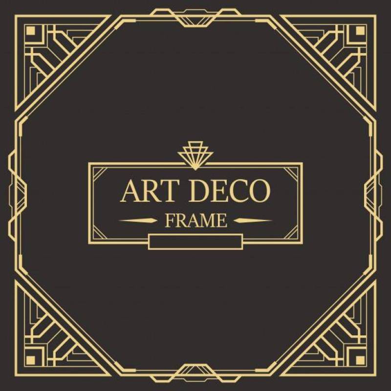 Art deco border and frame template.