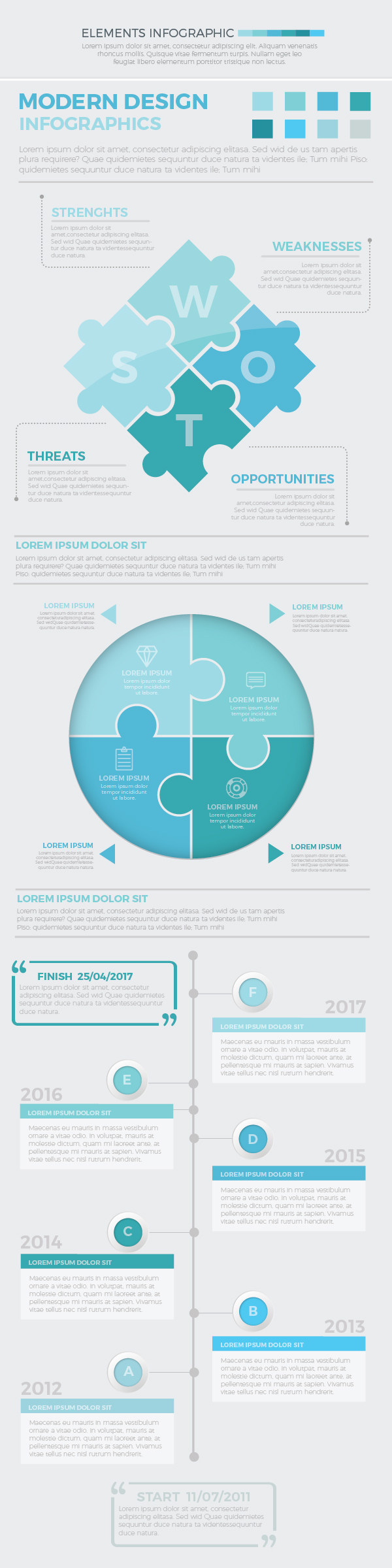 大蓝色信息图矢量素材 Big Blue Infographics 大蓝色信息图矢量素材 Big Blue Infographics