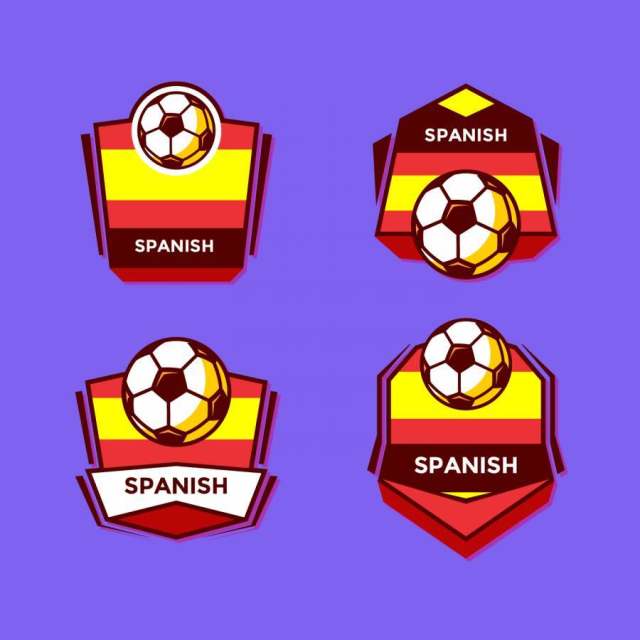 西班牙足球补丁矢量