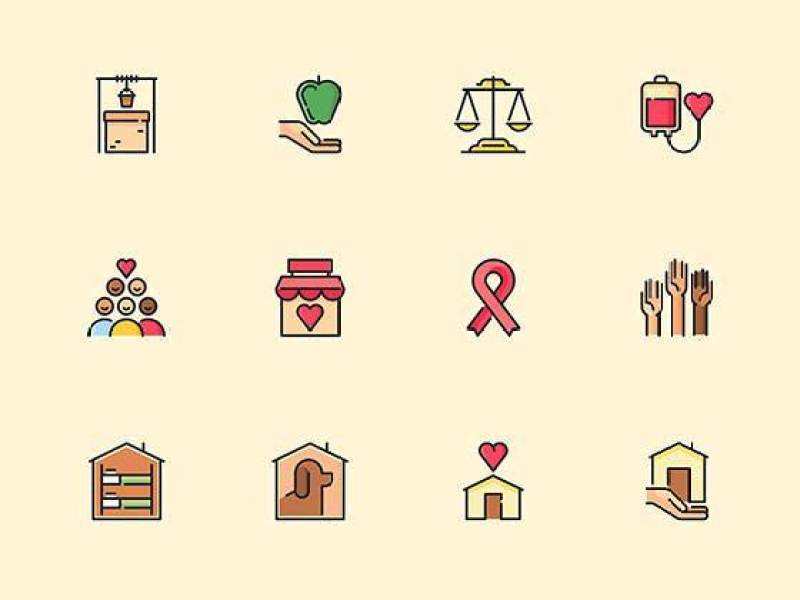50 枚慈善机构元素图标