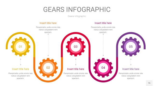 多色齿轮PPT信息图16