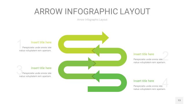 浅绿色箭头PPT信息图表13