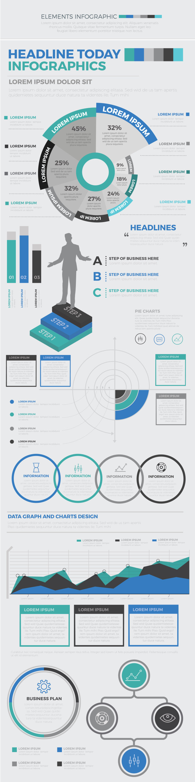 商业信息图表元素集 Infographics