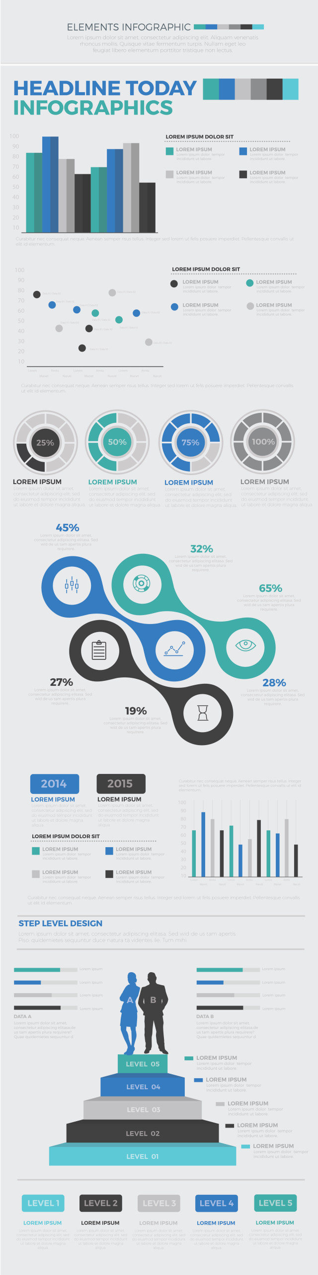 商业信息图表元素集 Infographics