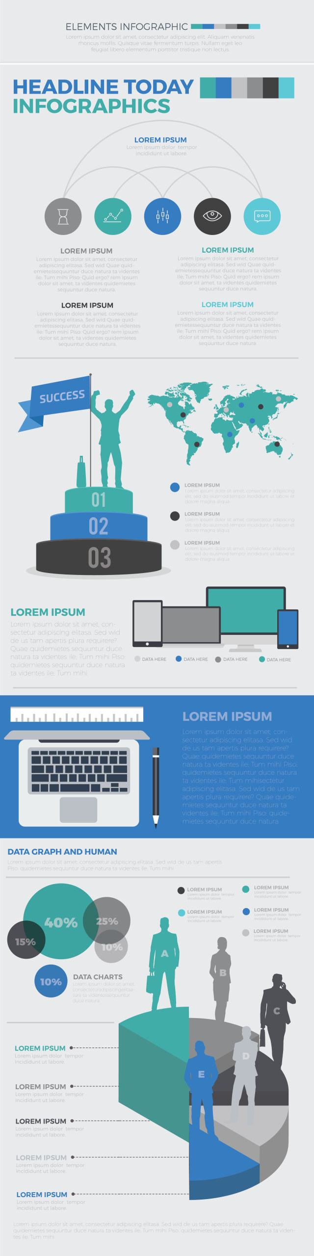 商业信息图表元素集 Infographics