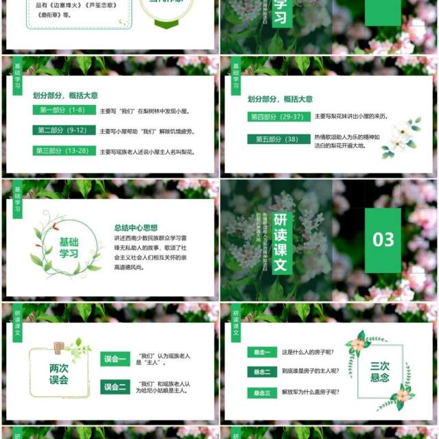 当代作家彭荆风小说驿路梨花动态课件PPT模板 当代作家彭荆风小说驿路梨花动态课件PPT模板