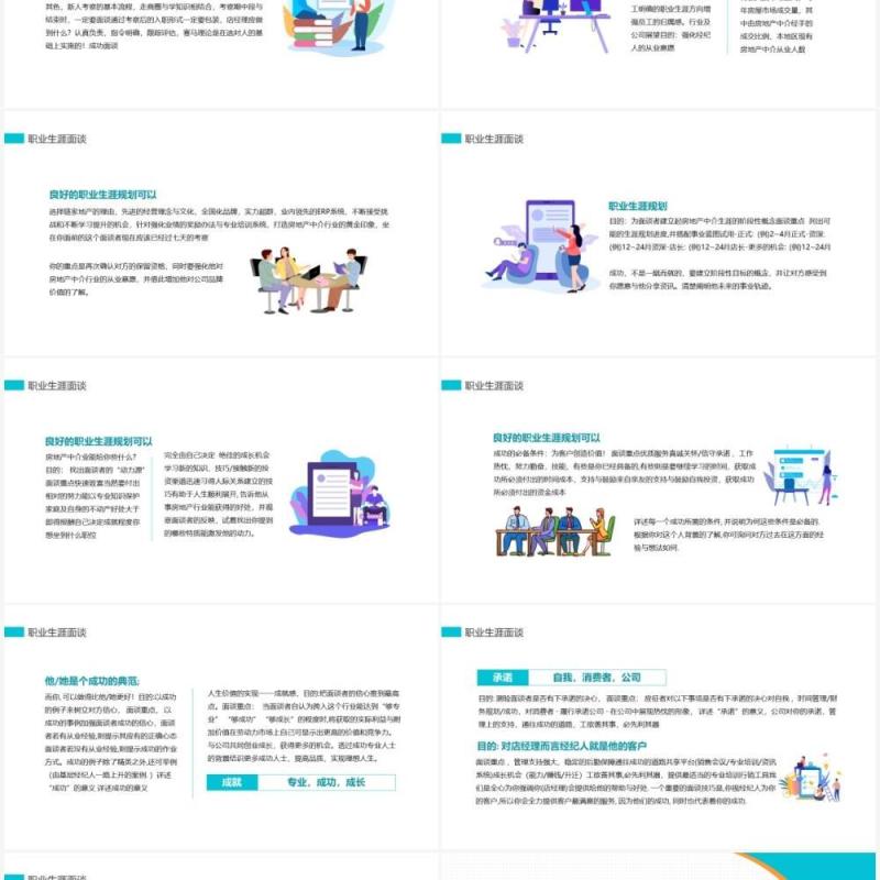 新人考察职业生涯规划面谈动态PPT模板
