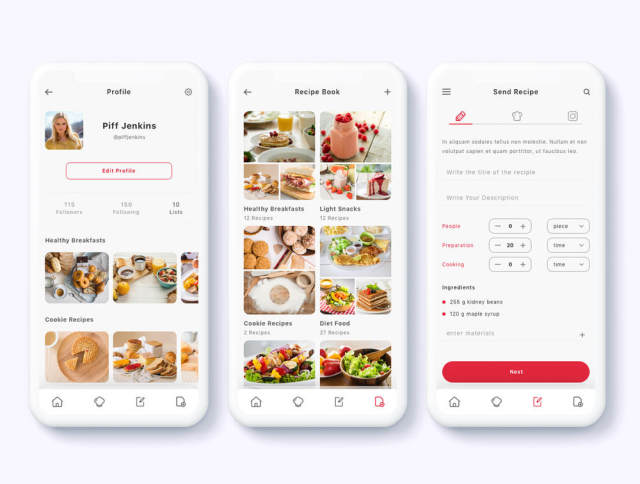专为Sketch和Adobe XD设计的高品质食谱和食物计划应用UI工具包。,Roka - 食谱和食物计划应用UI工具包 专为Sketch和Adobe XD设计的高品质食谱和食物计划应用UI工具包。,Roka - 食谱和食物计划应用UI工具包