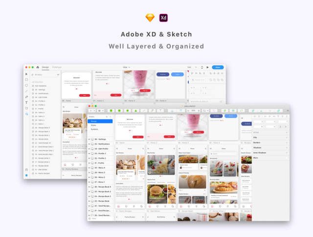 专为Sketch和Adobe XD设计的高品质食谱和食物计划应用UI工具包。,Roka - 食谱和食物计划应用UI工具包 专为Sketch和Adobe XD设计的高品质食谱和食物计划应用UI工具包。,Roka - 食谱和食物计划应用UI工具包