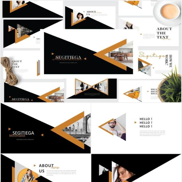 三角形图片作品展示PPT模板SEGI - Minimal Powerpoint 三角形图片作品展示PPT模板SEGI - Minimal Powerpoint
