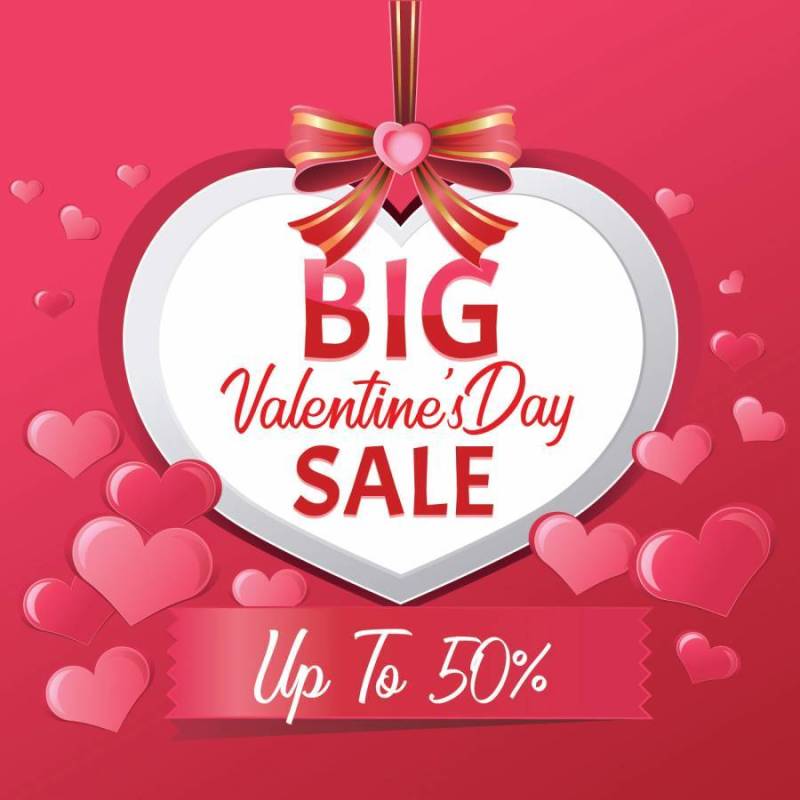 大情人节销售，海报模板矢量图