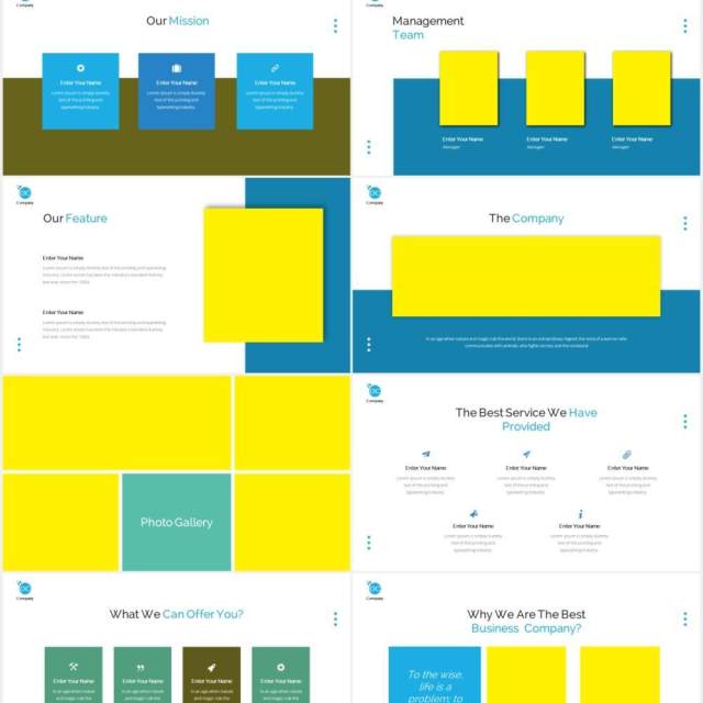 商业企业业务解决方案PPT图片排版设计素材Business Solution Powerpoint Template