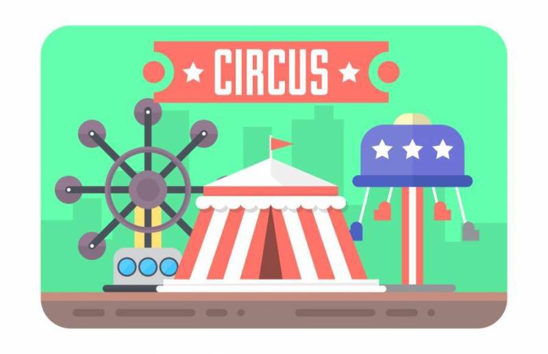 五颜六色的马戏例证