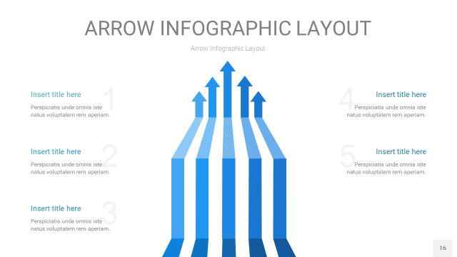 蓝色箭头PPT信息图表16