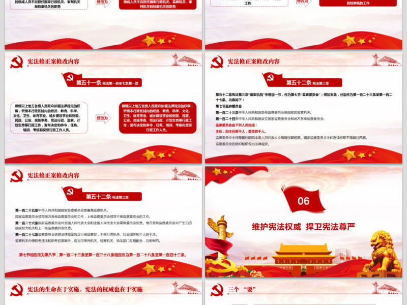 中华人民共和国宪法修正案解读党建PPT