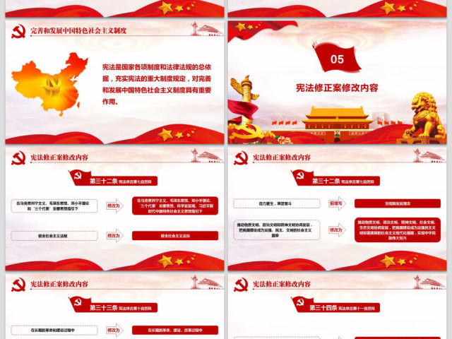 中华人民共和国宪法修正案解读党建PPT 中华人民共和国宪法修正案解读党建PPT