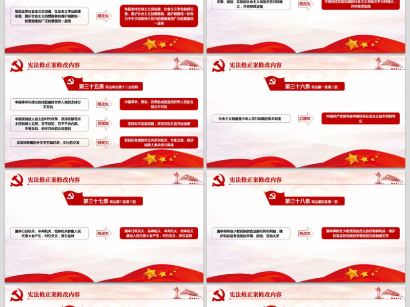 中华人民共和国宪法修正案解读党建PPT