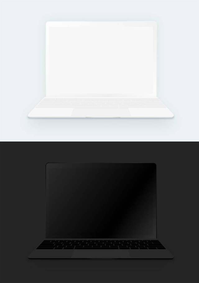 Macbook 简约黑白模型