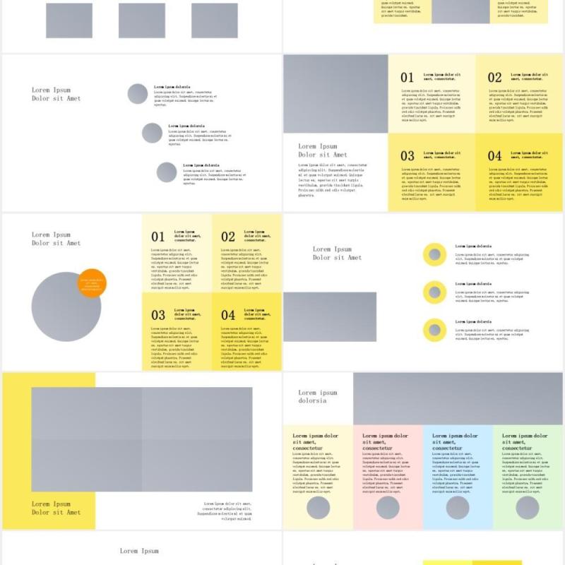 黄色商务商业计划书图片排版设计PPT模板PROSHINE - Business PowerPoint Template
